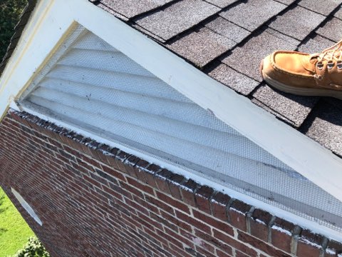 Gable Vent Screening Maryland Before